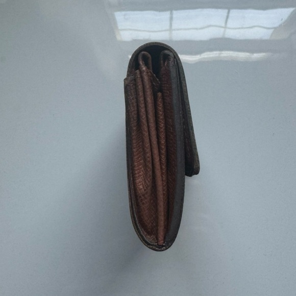 Louis Vuitton Monogram Wallet Brown LV Coin Elise Bifold Mini Wallet Compact - Picture 13 of 13